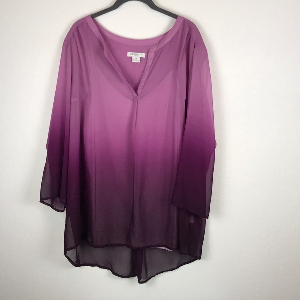 Liz Claiborne ombré top with matching cami 2x
